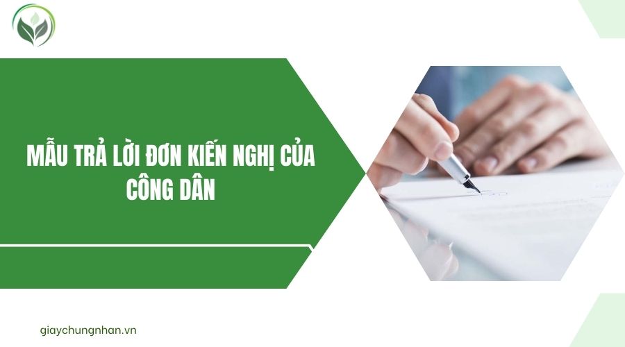 Trả lời kiến nghị của công dân