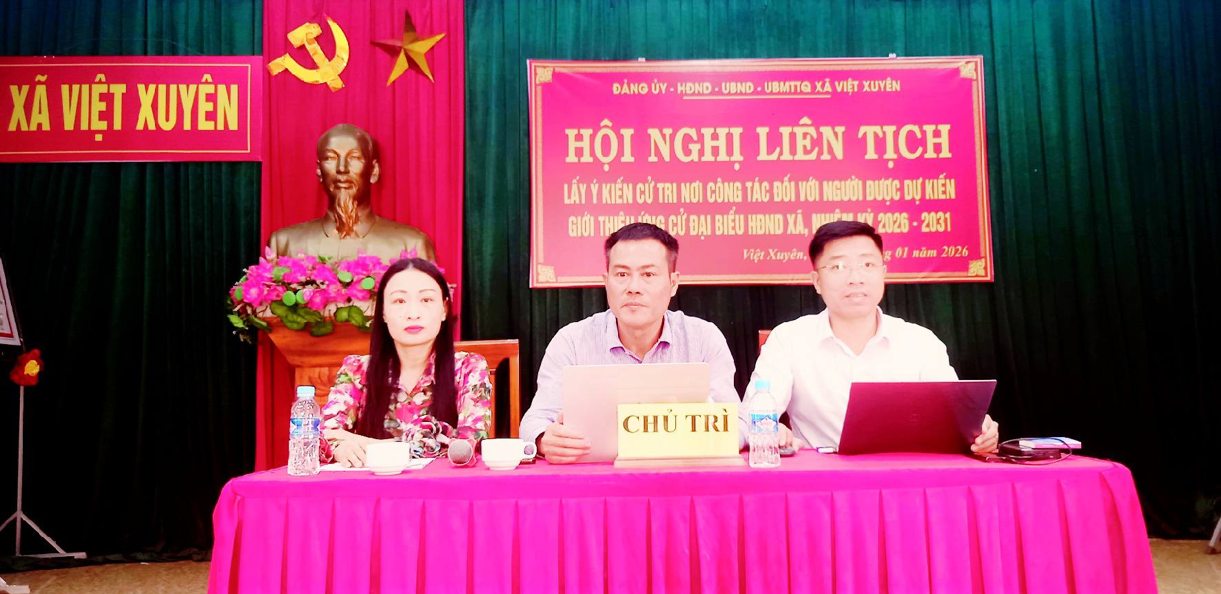 XÃ VIỆT XUYÊN TỔ CHỨC HỘI NGHỊ LIÊN TỊCH LẤY Ý KIẾN CỬ TRI NƠI CÔNG TÁC ĐỐI VỚI NGƯỜI ĐƯỢC DỰ KIẾN GIỚI THIỆU RA ỨNG CỬ ĐẠI BIỂU HỘI ĐỒNG NHÂN DÂN CẤP XÃ NHIỆM KỲ 2026 – 2031